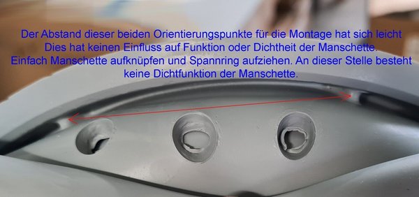 Türmanschette Bosch Waschmaschine ohne Spannringe, 23002440, 00772655, 00681210